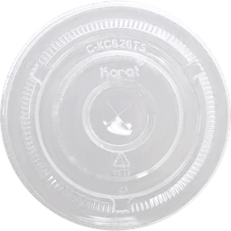 [002011-03] Flat lid with straw slot, Fits 12 oz to 24 oz cold cups, Color: clear, 1000/cs