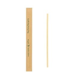 [005035-08] Bamboo Stir Sticks, Length: 7", Material: Kraft Paper Wrapped Bamboo, Color: Natural, Compostable, 5000/cs