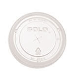 [002012-03] Clear flat lid with straw slot for 12 oz Dart cups, plastic, 1000/cs