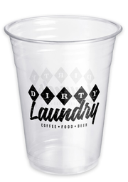 [022044-49] 16 oz custom printed "Dirty Laundry" PET cold cup, 1000/cs