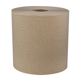 [021013-45] Roll towel, 8" Width, 800' Roll, 1 ply, Made with 100% Recycled Fibers, Natural, 6 rolls/cs, Made in USA, 24.03 lb