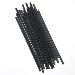 [005014-03] Jumbo straw, Length: 7.75", Color: Black, Material: Plastic, Unwrapped, 5000/cs