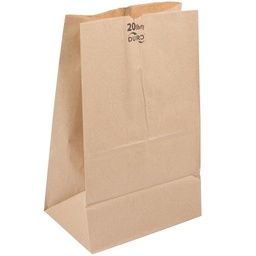 [008018-03] 20# Grocery Paper Bag, Size: 8.25x5.94x13.40, Color: Natural, 500/cs
