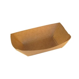 [004046-03] Food Tray, Capacity: 1 lb, Size: 6.5"x4.375"x1.5", Material: Uncoated Paper, Color: Kraft, Compostable, 1000/cs