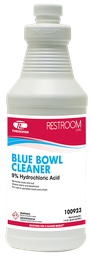 [018021-25] Porcelain bowl & urinal cleaner, 9% Hydrochloric Acid, Auburn PRO Line BLUE BOWL CLEANER, ready to use, 32 oz bottle; 12 bottles/cs