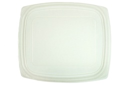 [004064-01] Lid for 8 - 16 oz Rectangular Deli Containers, Color: Clear, Material: PLA, Compostable, 900/cs