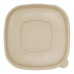[004123-01] *SPECIAL ORDER ITEM* Lid for 24 oz - 48 oz Square Bowl, Material: Plant Fibers, Color: Natural, Compostable, 400/cs *ESTIMATED DELIVERY 4 TO 6 WEEKS* (NOT RETURNABLE)