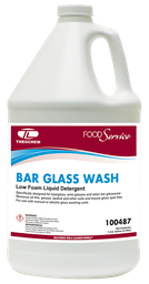 [018031-25] Liquid bar glass detergent, Auburn PRO Line BAR GLASS WASH, Concentrated, Low foaming, For electric & manual brush use, 4x1 gallon/cs