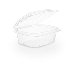 [004071-30] 8 oz PLA Hinged Deli Container, Color: Clear, Compostable, 300/cs