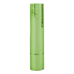 [017021-01] Can Liner, 40"X46", 1 mil, Color: Green with Black Print, perforated rolls, 40-45 Gallon Capacity, Compostable,100/cs