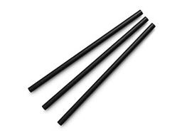 [005025-30] Cocktail straw, Length: 5.75", Diameter: 6mm, Compostable, Color: Black, Material: Paper, 5000/cs