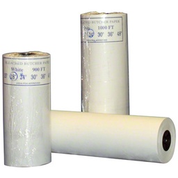 [012041-03] Butcher Paper Roll, Size: 24"x900', Color: White, uncoated paper, FDA approved, Basis Paper Weight: 40#, Each