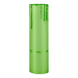 [017025-01] Can Liner, 35"x43", 1 mil, Color: Green with Black Print, 39 Gallon Trash Bag, Compostable, 100/cs