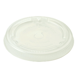 [003048-01] Lid for 10 oz - 22 oz cup, Straw Slot, Material: PLA, Color: Clear, Compostable, 1000/cs