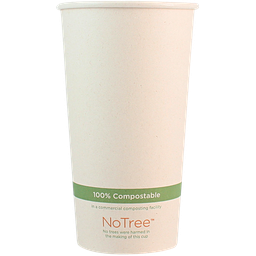 [003052-01] 20 oz NoTree Paper Hot or Cold Cup, Compostable, 1000/cs