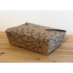 [004139-03] *Special Order* Fold-To-Go Container Eco-Box #3, Size: 8"x5.75"x2.5", Color: Kraft, Compostable, 200/cs Lead Time 4 to 6 Weeks