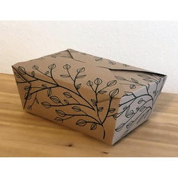 [004140-03] *Special Order* Fold-To-Go Container Eco-Box #4, Size: 8"x5.75"x3.5", Color: Kraft, Compostable, 160/cs Lead time 4 to 6 weeks